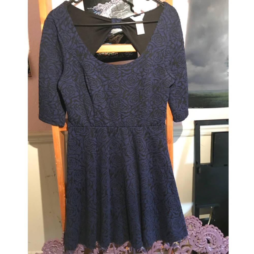 Blue floral dress